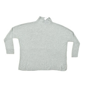 NEW Lou & Grey Gray Mock Neck Sweater Regular Size L Long Sleeve